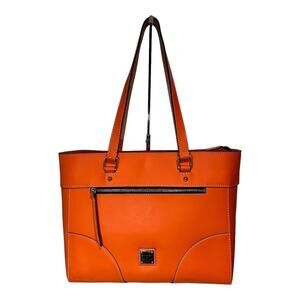 Dooney & Bourke Orange Vacchetta Leather Mila Tote